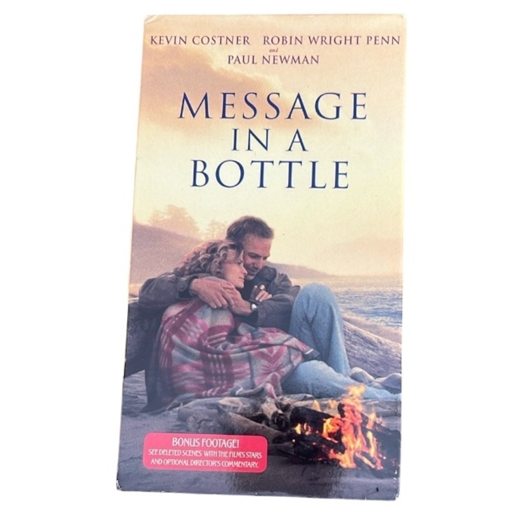 6/$25 VHS Message in a Bottle Movie 2000 Romance Kevin Costner Robin Wright